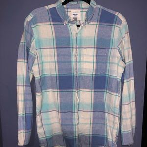 Old navy Light Blue Plaid Shirt